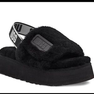 UGG Disco Slide Fur Sandals